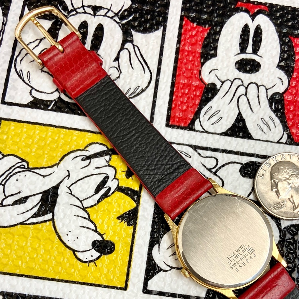 Vintage Disney X Seiko Mickey Mouse Men’s Unisex Dress Watch with Moving Arms - Picture 13 of 16